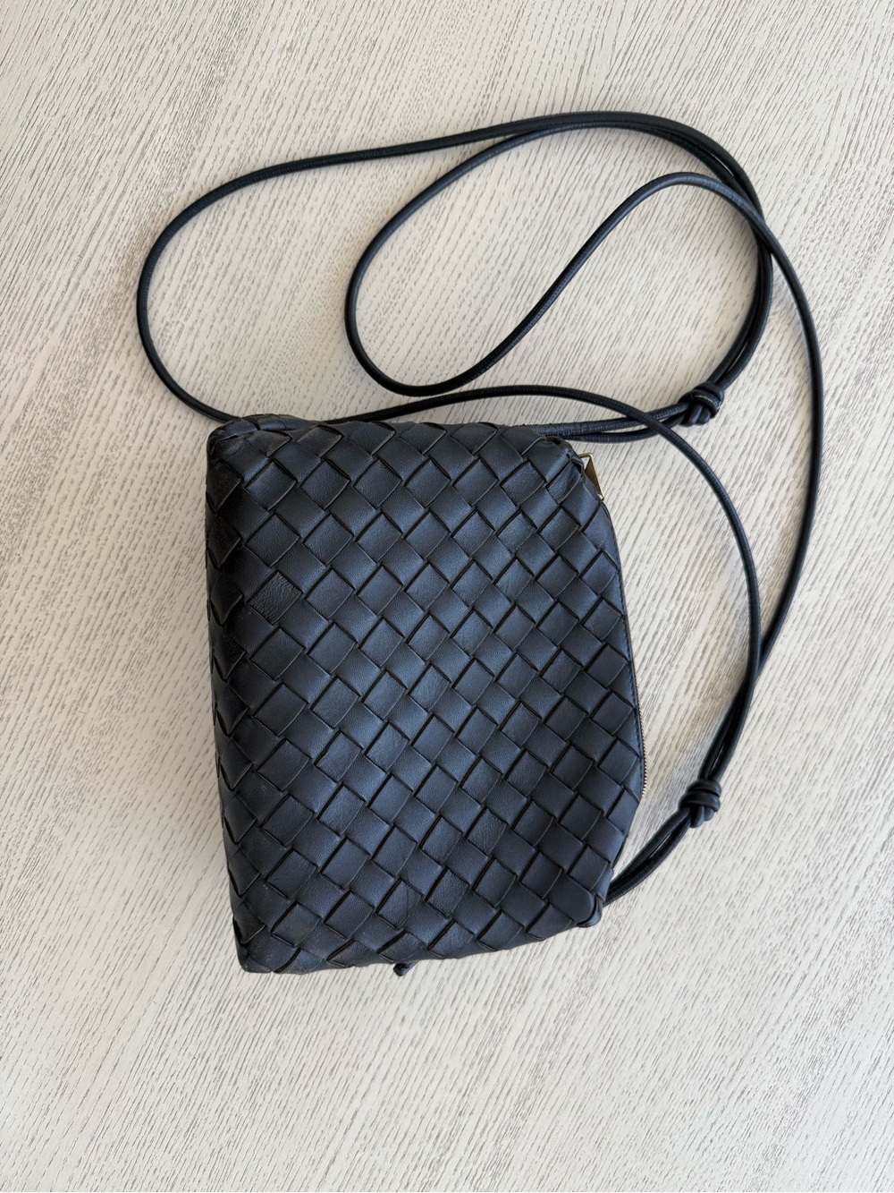 Bottega Veneta Woven Black Crossbody Bag